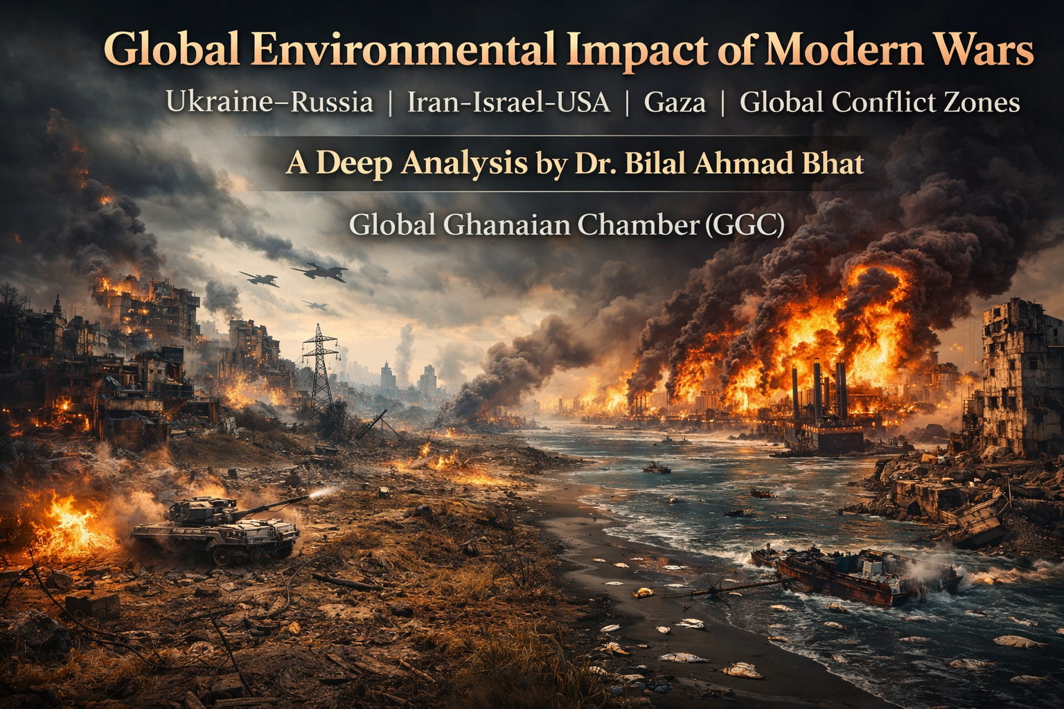 Global Environmental Impact of Modern Wars: Ukraine–Russia, Iran–Israel–USA, Gaza, and Other Conflicts – A Deep Analysis by Dr. Bilal Ahmad Bhat